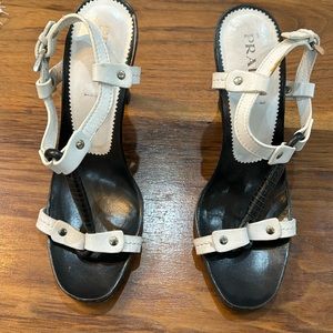 Black And White Prada Sandals